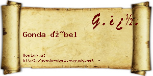Gonda Ábel névjegykártya