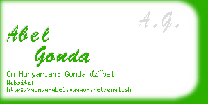 abel gonda business card